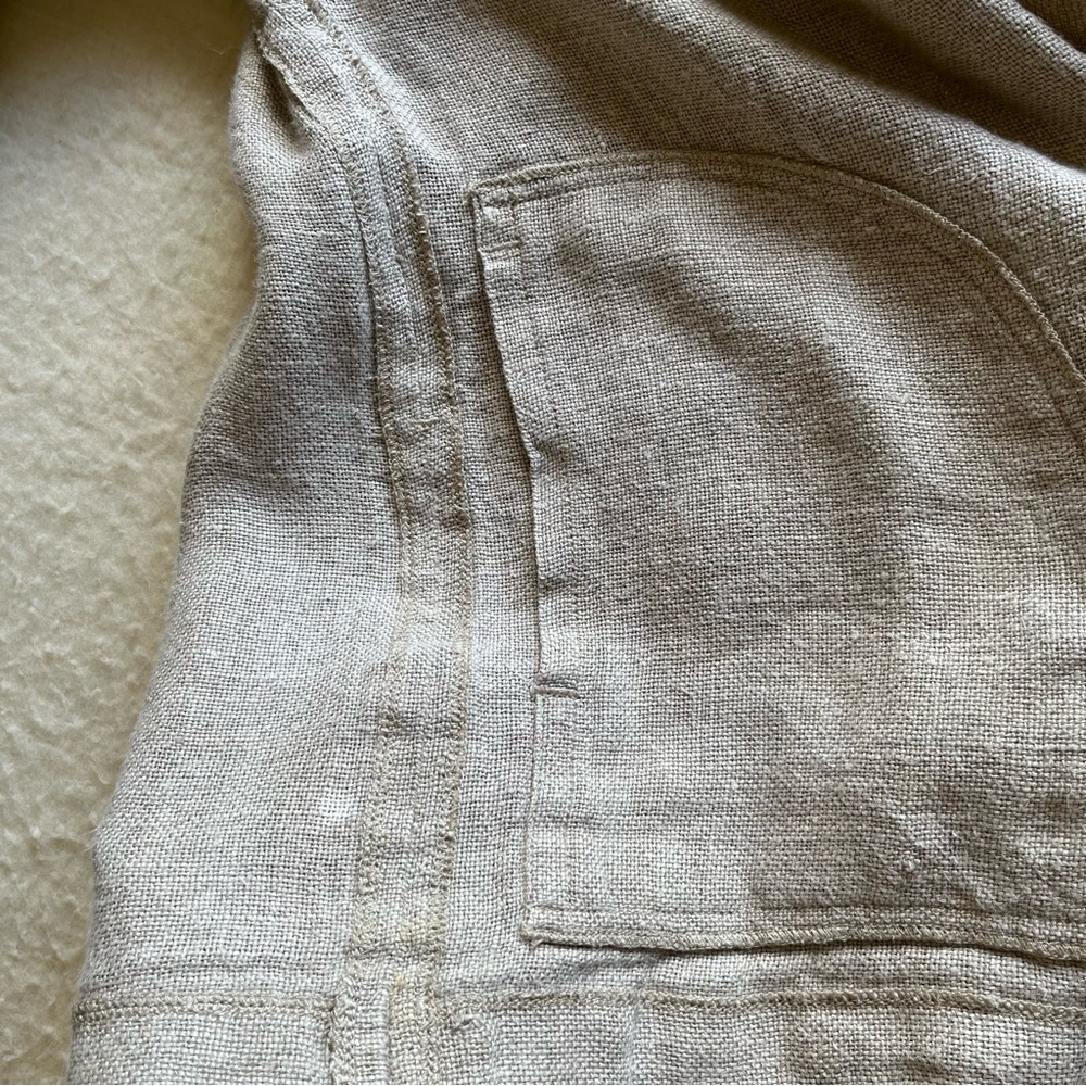 Liz wear 100% Linen Beige / cream color buttons down women’s jacket size small - Picture 10 of 10